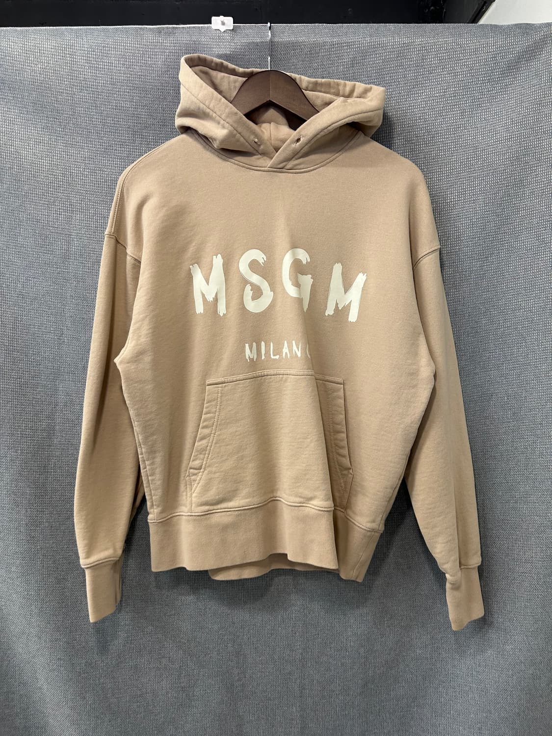 MSGM 베이지 로고 후드티 상품이미지1