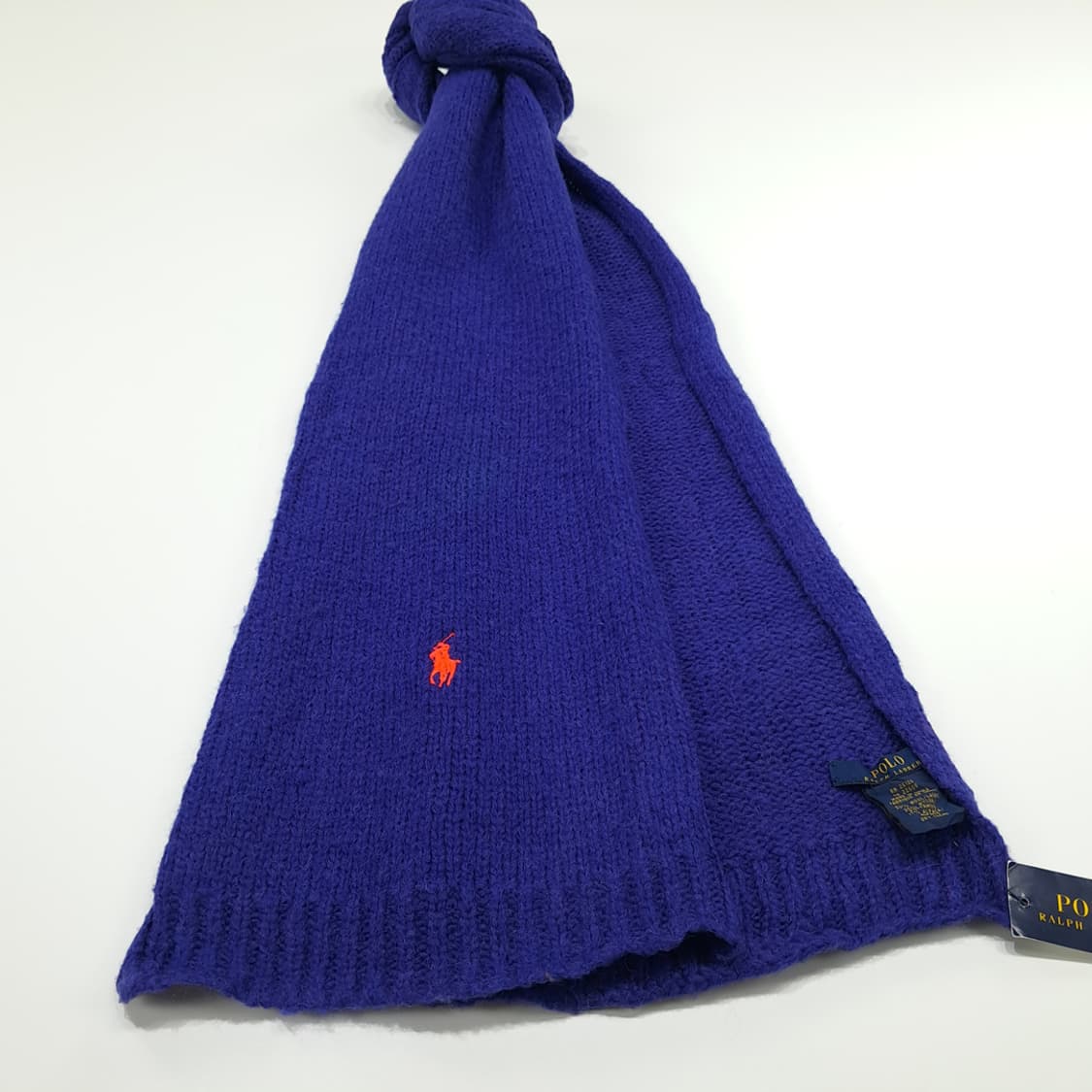 MX281 폴로 랄프로렌 퍼플잉크 울 알파카 니트 목도리 머플러 상품이미지3