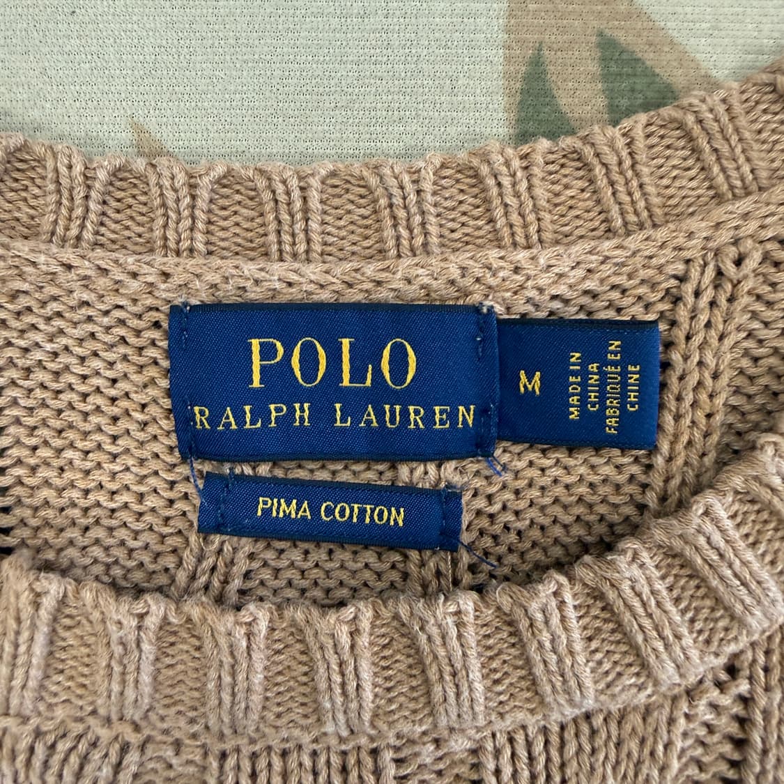 (우먼즈M)폴로 랄프로렌 꽈배기 케이블 반팔니트(오트밀베이지) 상품이미지2
