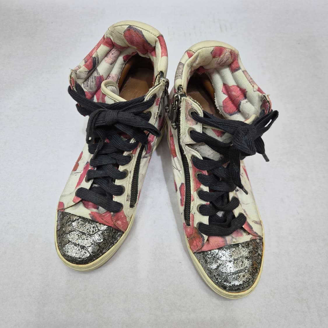 랑방 컬렉션 플로럴 파이톤 하이탑 스니커즈 상품이미지1