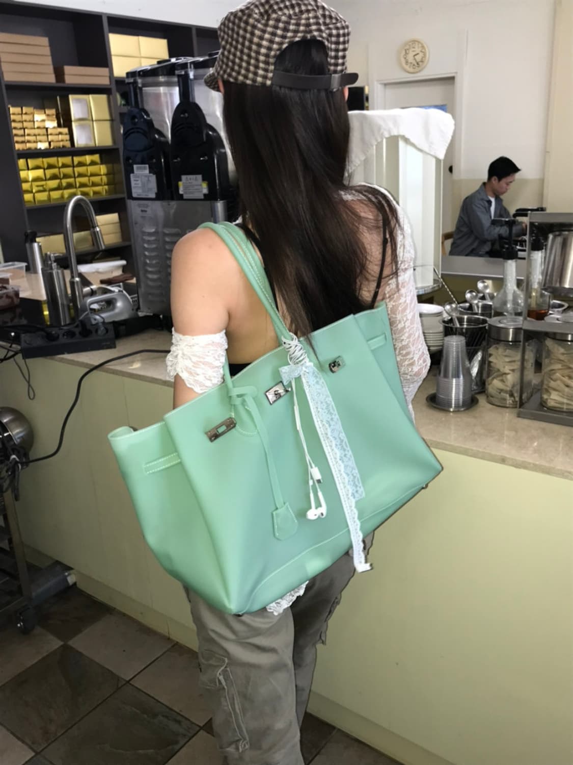 키키 젤리버킨 프리미엄 젤리백 민트 상품이미지4