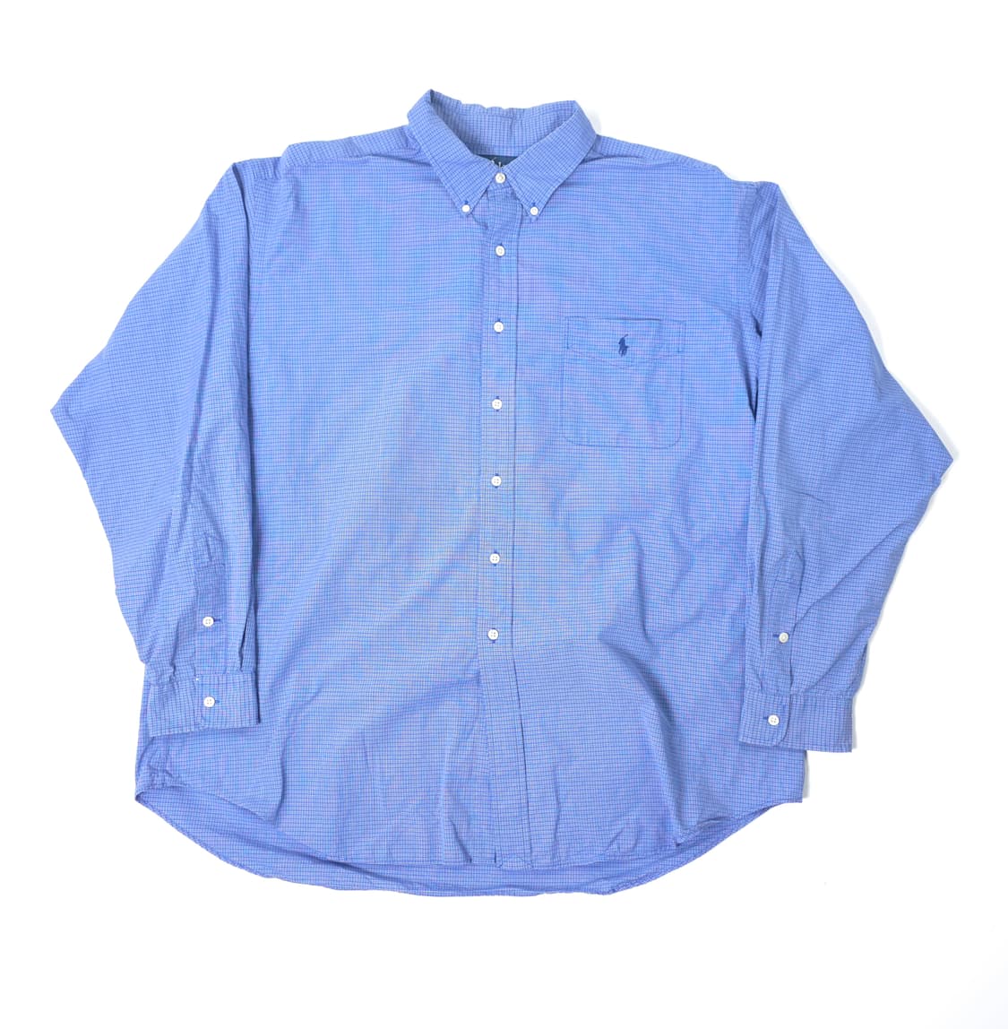 폴로 랄프로렌 블레이크 코튼 체크셔츠 네이비체크 (XXL) 상품이미지1
