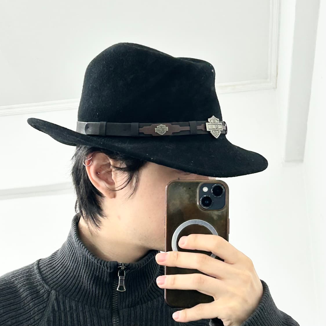 할리데이비슨 웨스턴 울 페도라 상품이미지3