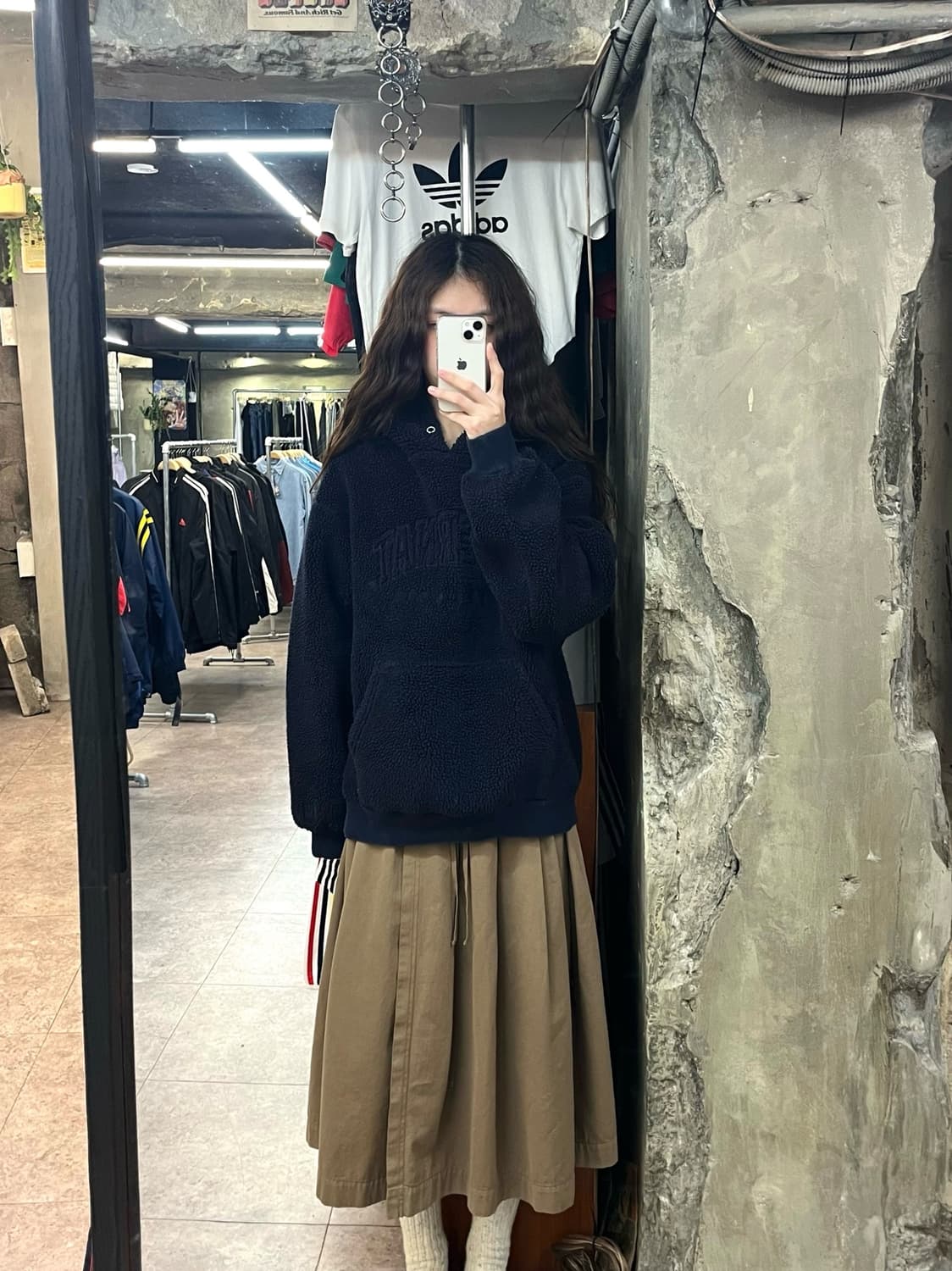 커버낫 플리스 후드티 네이비 S #csz2586 상품이미지2