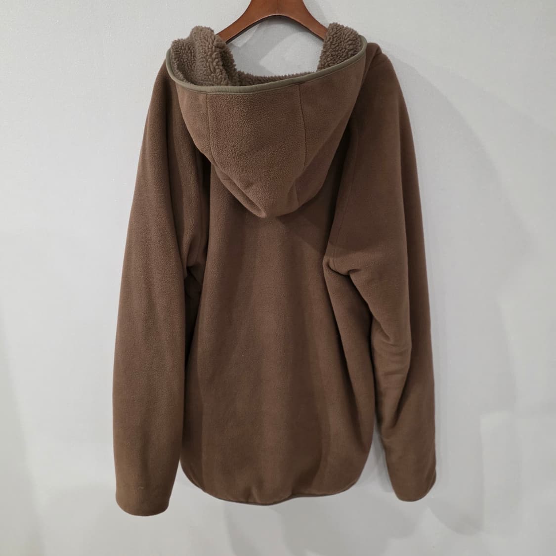 푸마 리버시블 플리스 후드 자켓 XL 브라운 상품이미지4