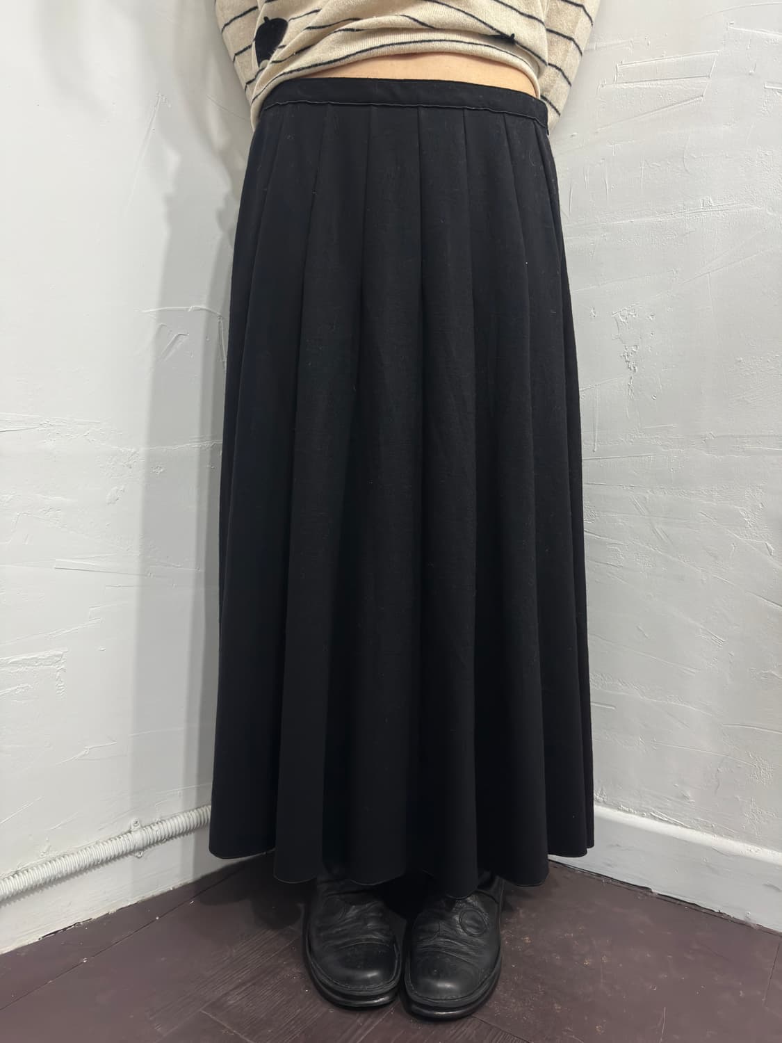 kiyoko takase pleats wool long skirt 상품이미지3