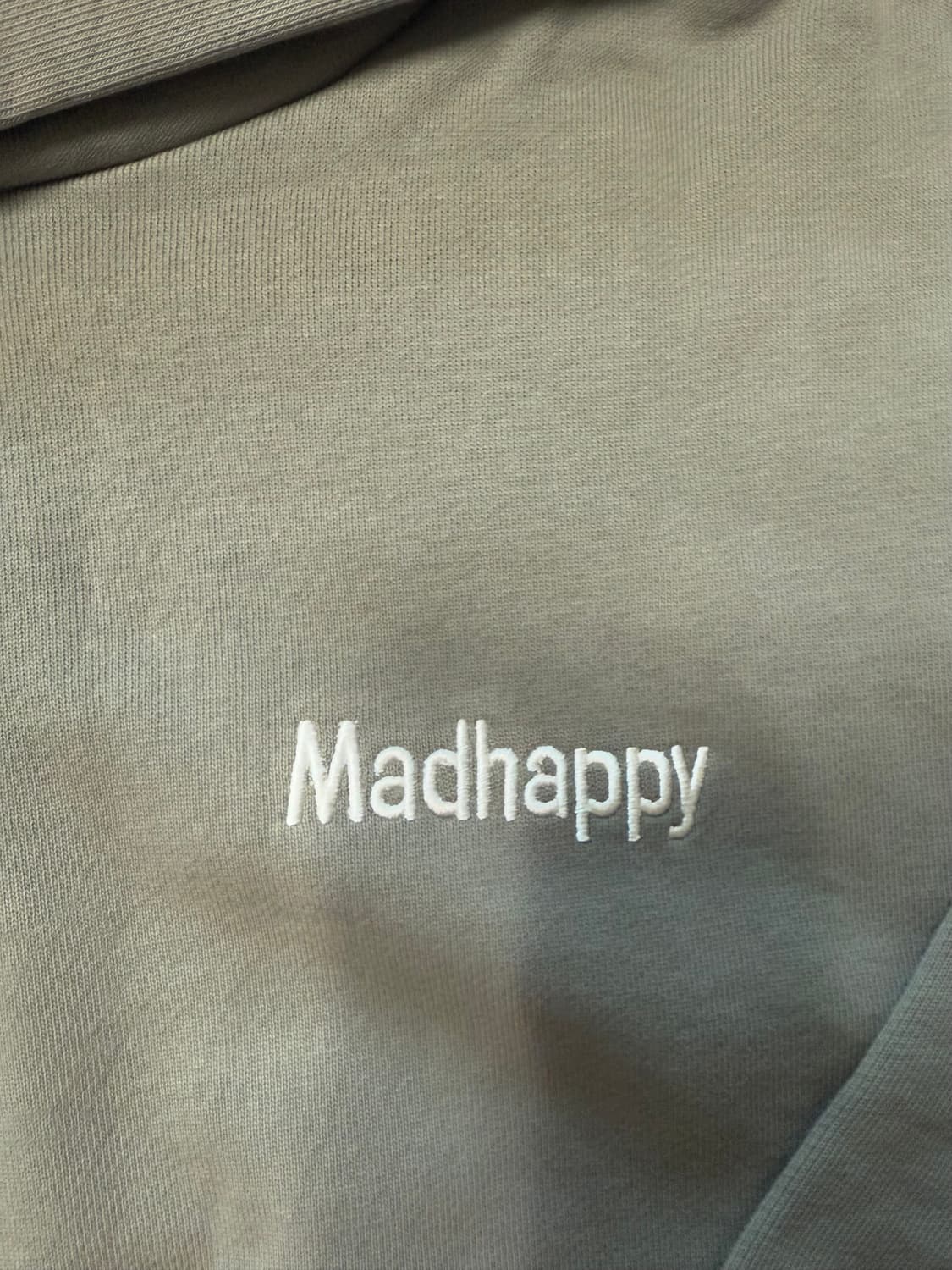 (L) 매드해피 시그니처 후드 올리브  상품이미지2