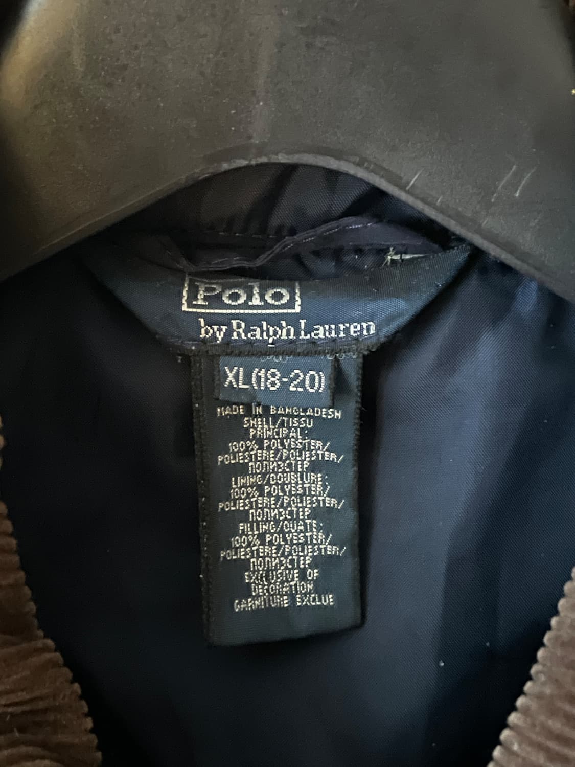 폴로 랄프로렌 보이즈 퀼팅 자켓 XL 상품이미지2