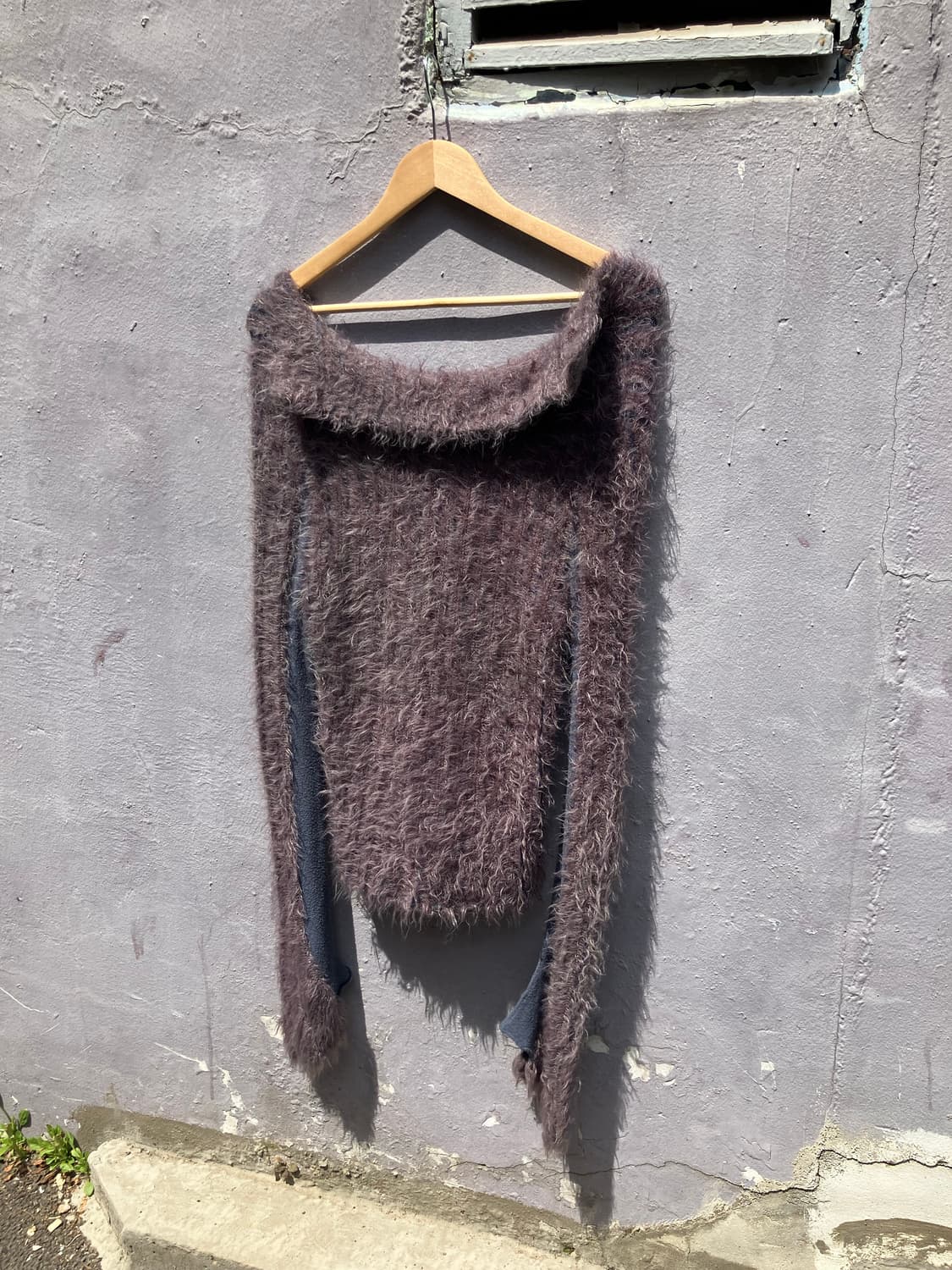 FENDI 퍼플 모헤어 스트라이프 니트 스웨터 M 상품이미지3