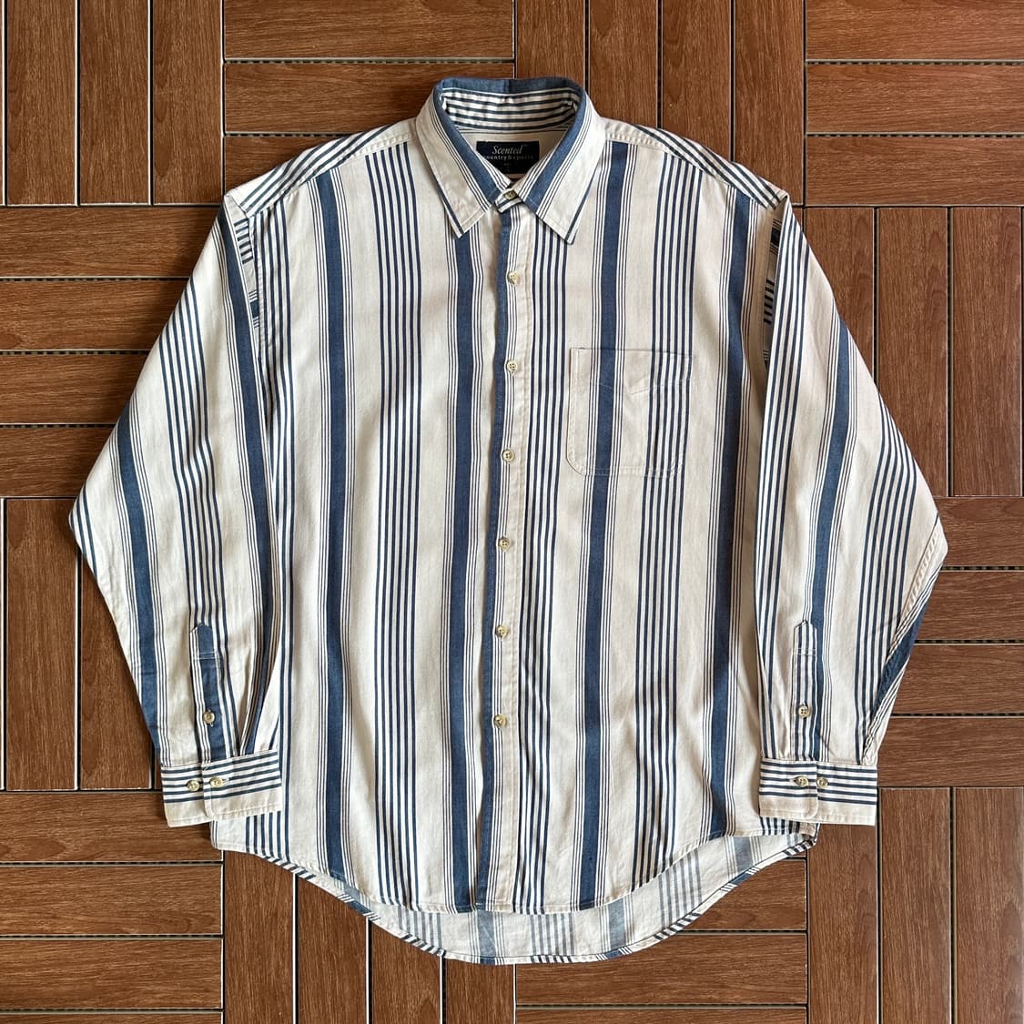 Scented stripe cotton shirts 상품이미지1