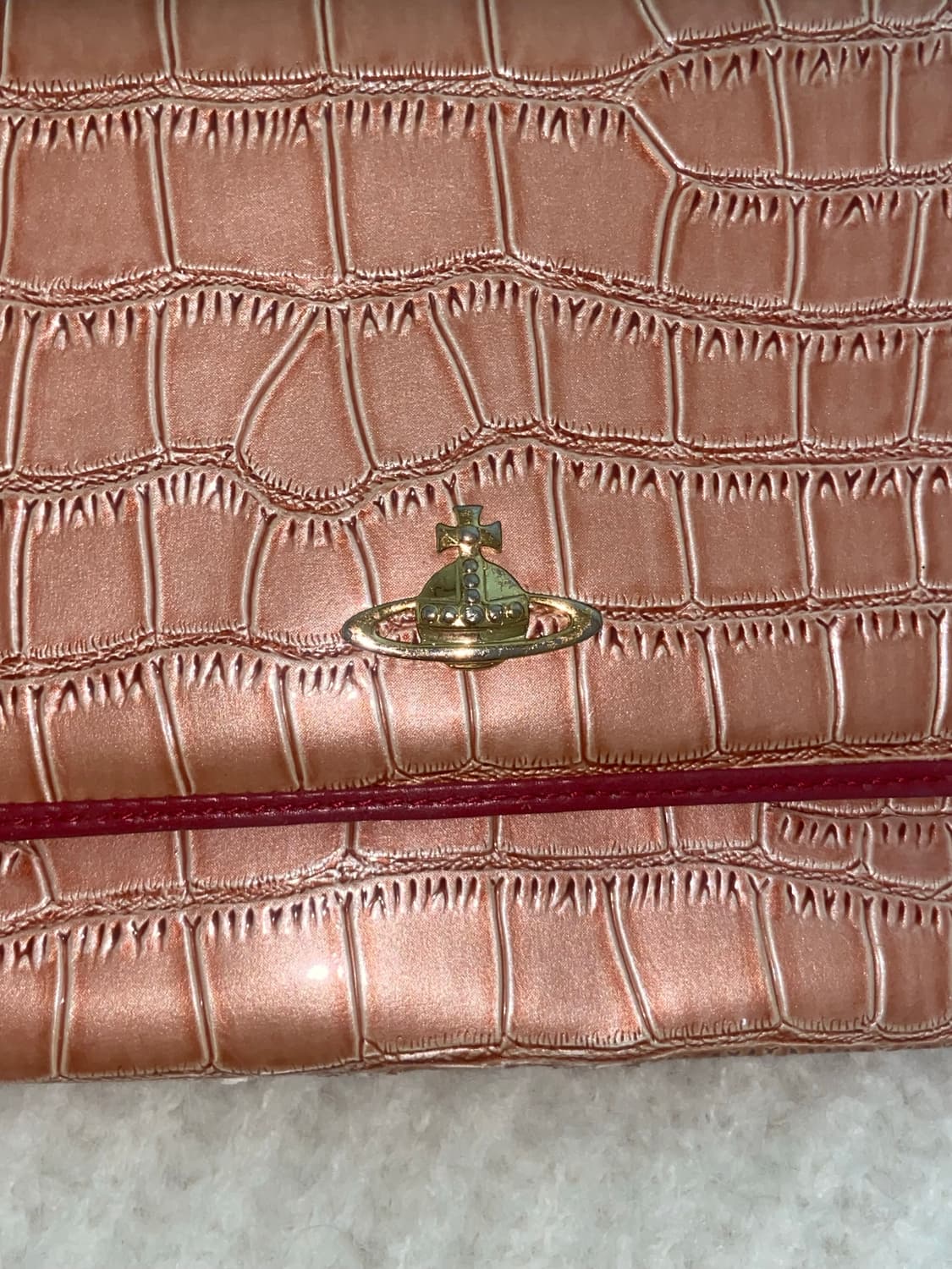 비비안웨스트우드 핑크 악어 에나멜 체인 숄더백 크로스백 상품이미지2