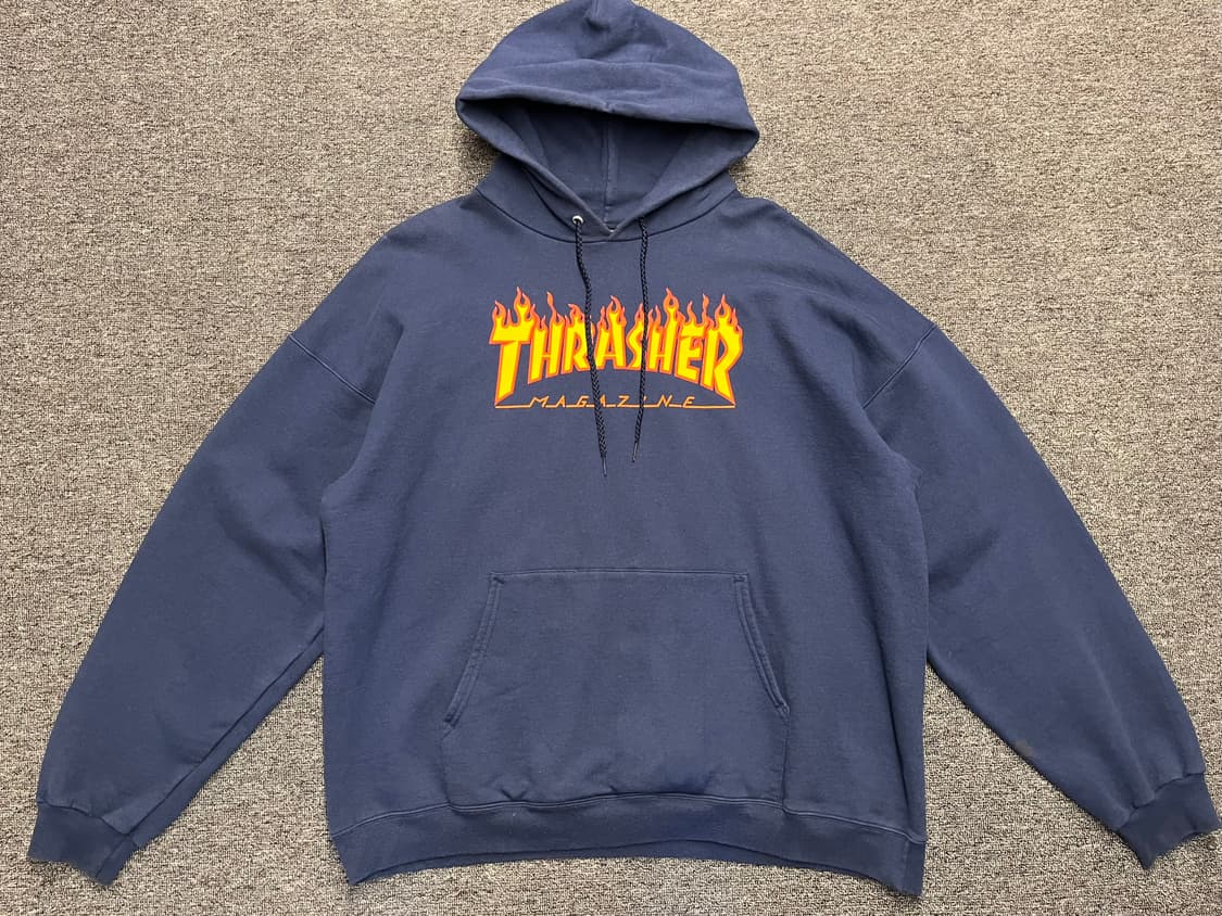 [105] 트레셔 플레임 후드티 네이비  상품이미지1