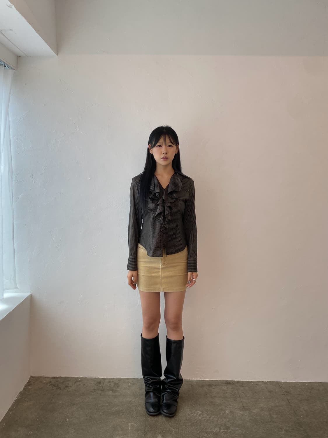 스트라이프 프릴셔츠 상품이미지2