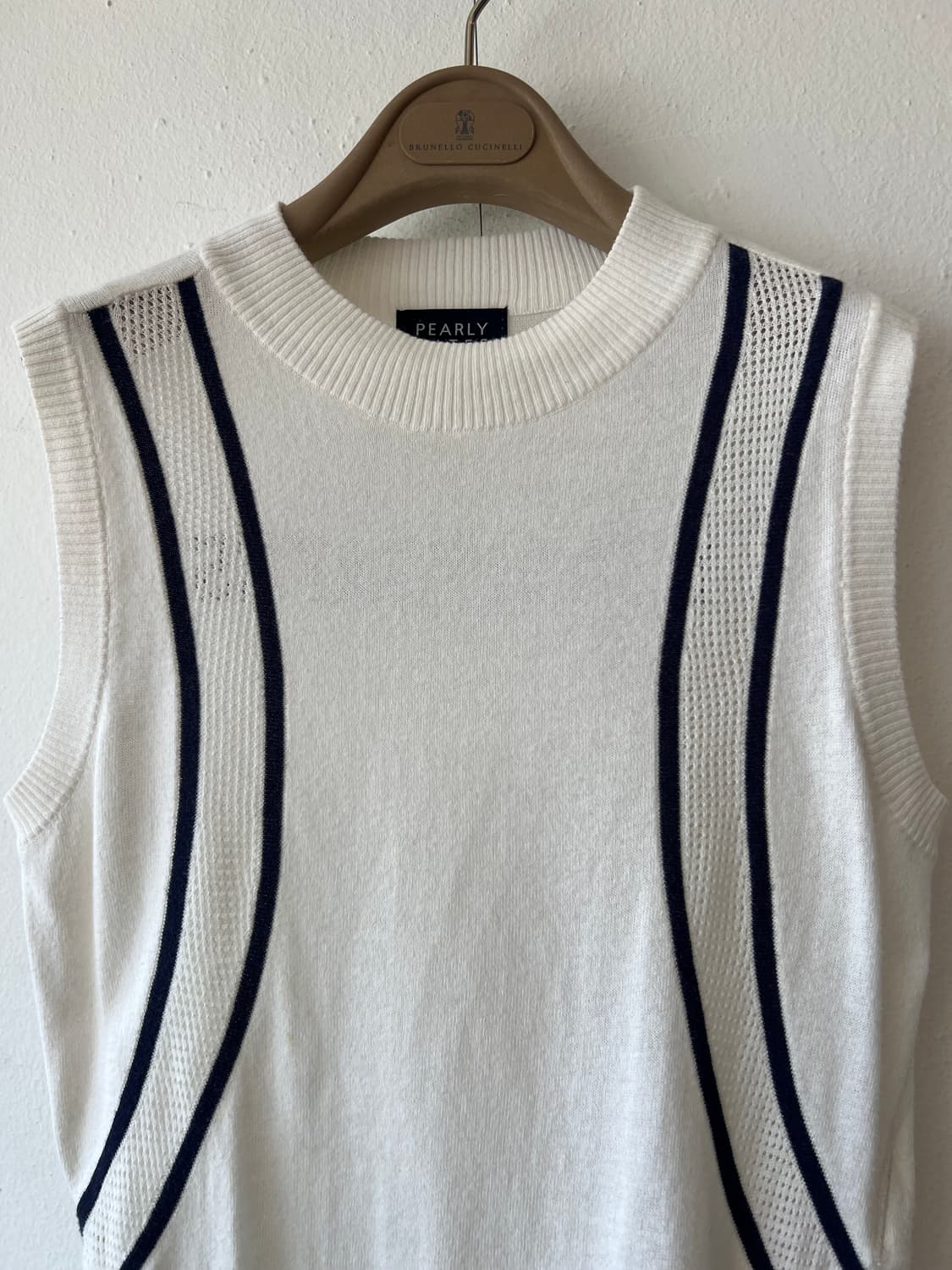 파리게이츠 여성 아이보리 골프조끼 니트조끼 상품이미지1