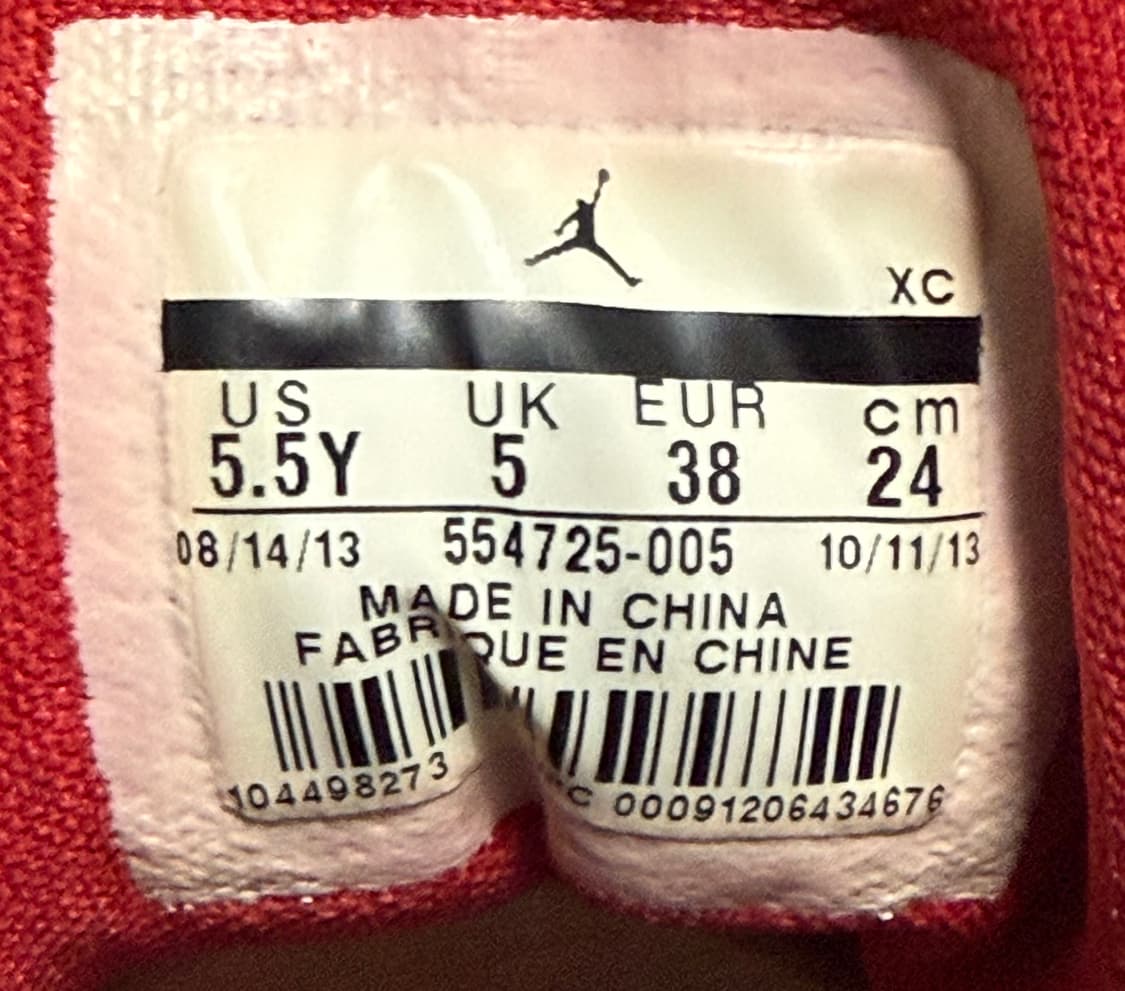 나이키 에어조던1 미드 블랙/레드 240 상품이미지6