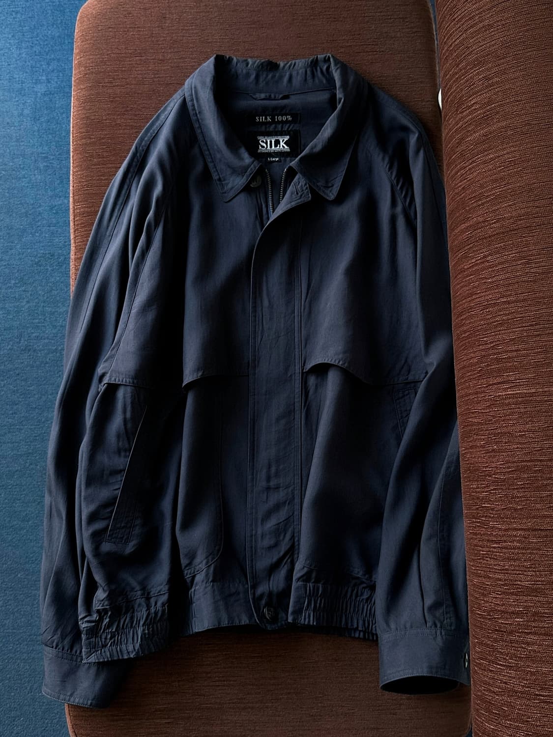  'Silk 100%' loose design wide blouson 상품이미지1