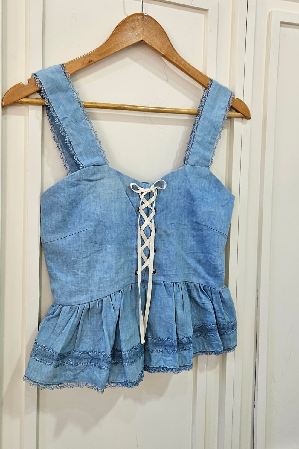 하늘 레이스 코르셋 뷔스티에 상품이미지2