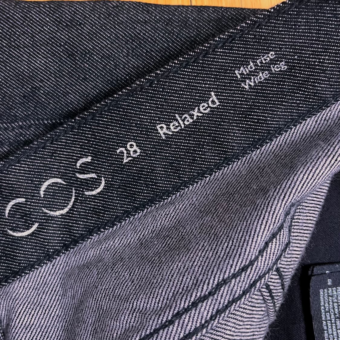 코스 릴렉스드 블랙진 데님팬츠 W28 상품이미지5