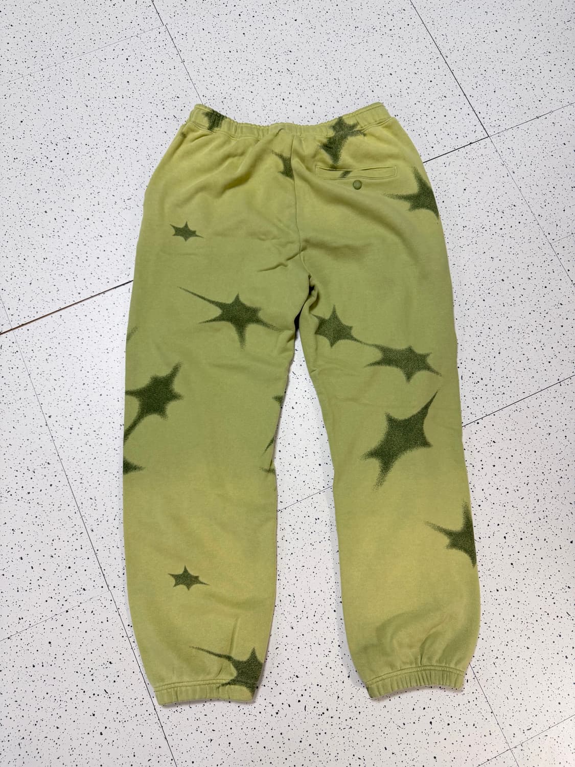 안티소셜클럽 x 썬러브 패턴 스웻 팬츠 그린 S 상품이미지3