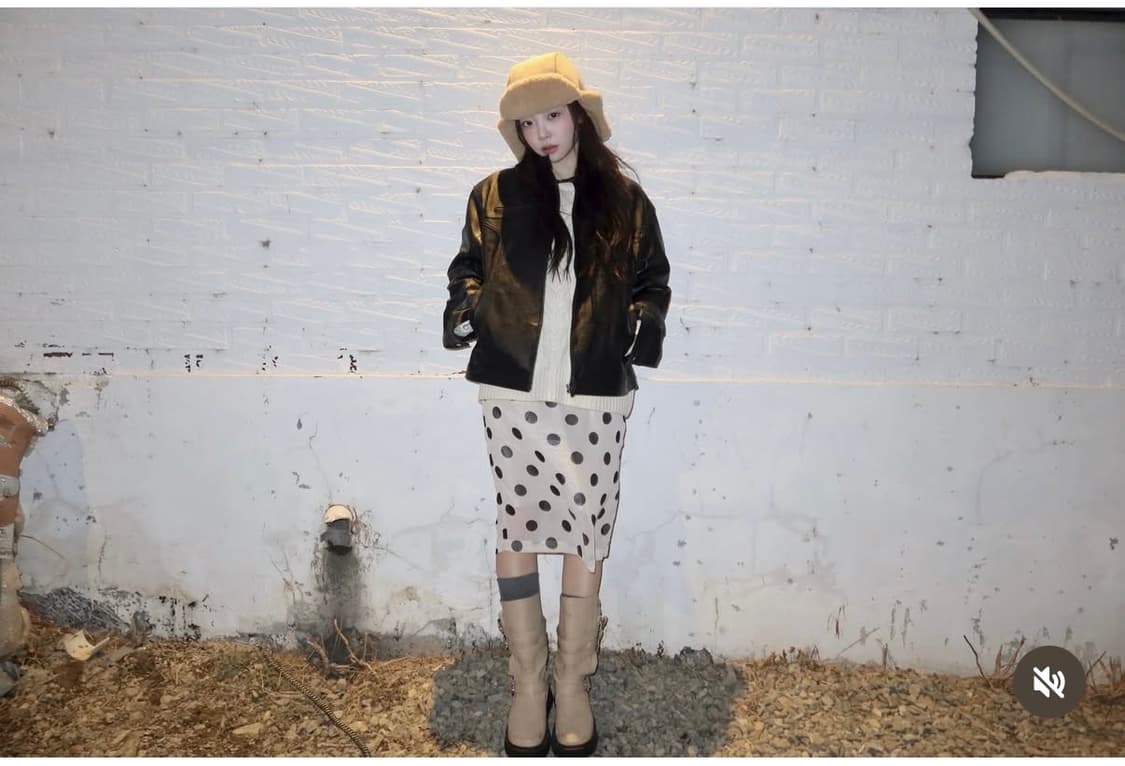 *환연 곽민경님착용* 오데스 폴카 도트 레이어드 스커트 상품이미지2