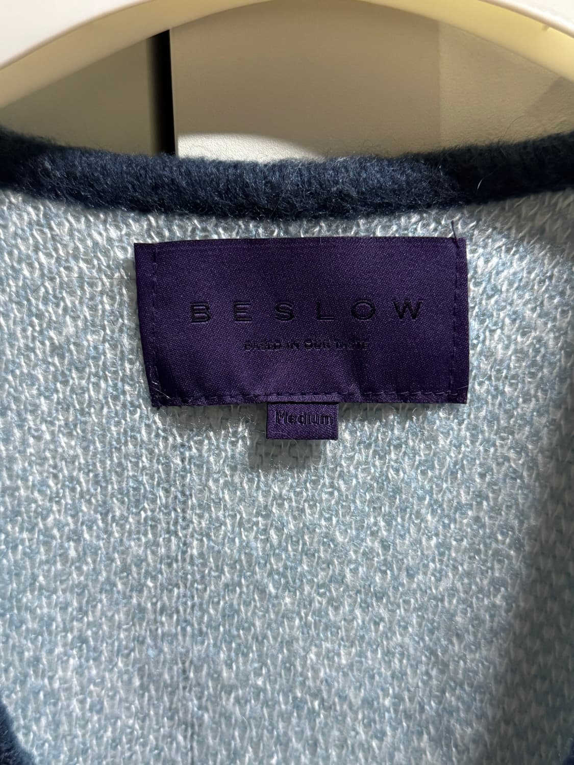 M 비슬로우 퍼플라벨 아가일 가디건 상품이미지3