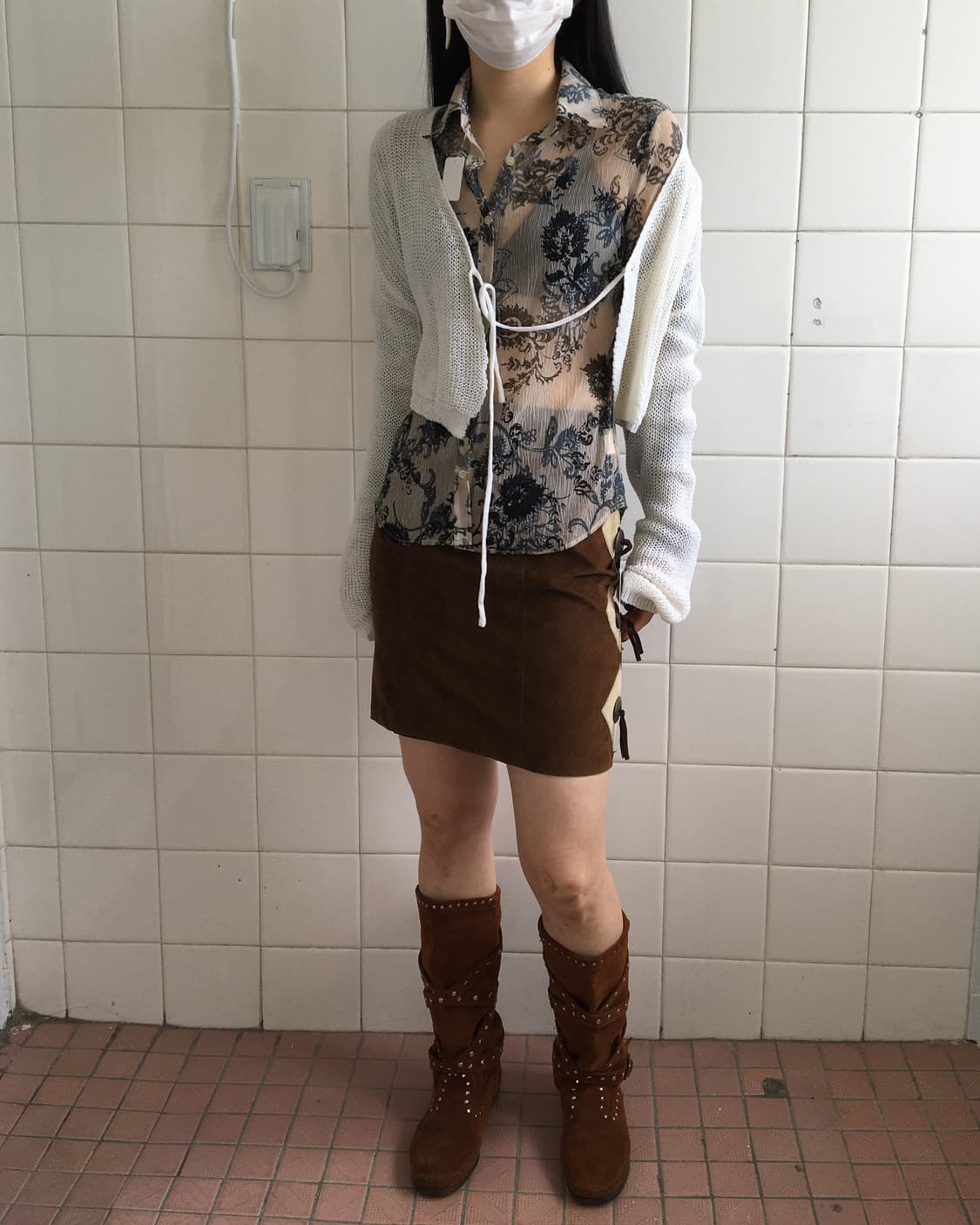 String point knit bolero 상품이미지1