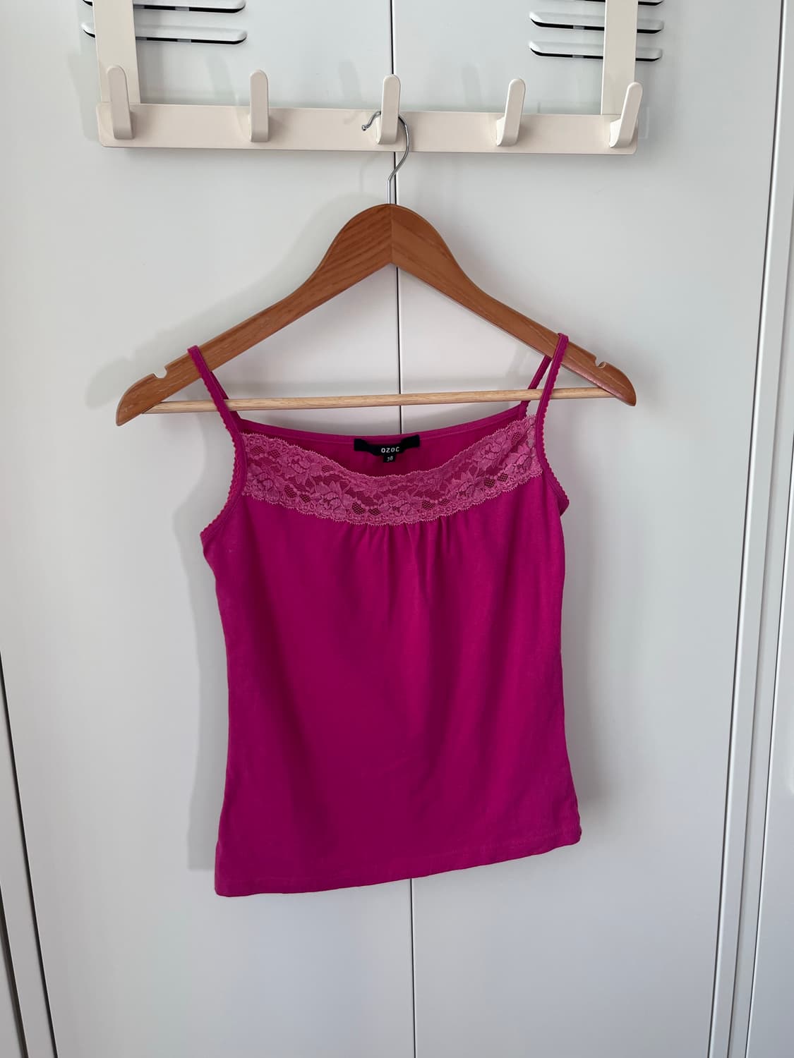 Ozoc 하구미 핫핑크 레이스 슬리브리스 상품이미지7