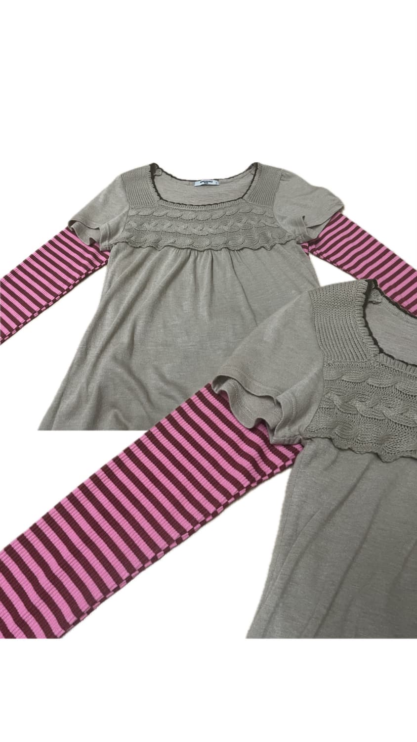 하구미 스트라이프 티셔츠 상품이미지2