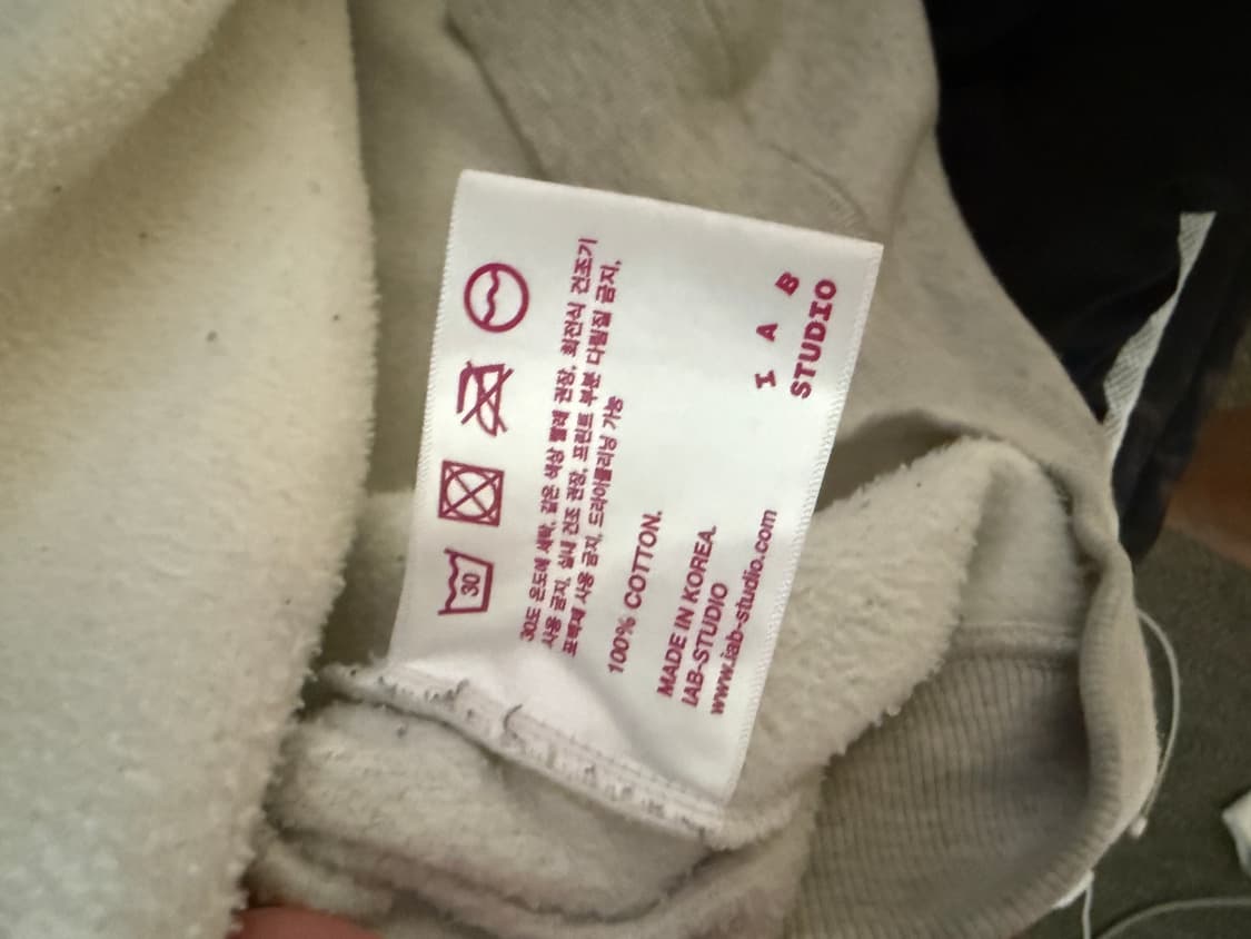 IAB studio 오트밀 후드티 L 상품이미지4