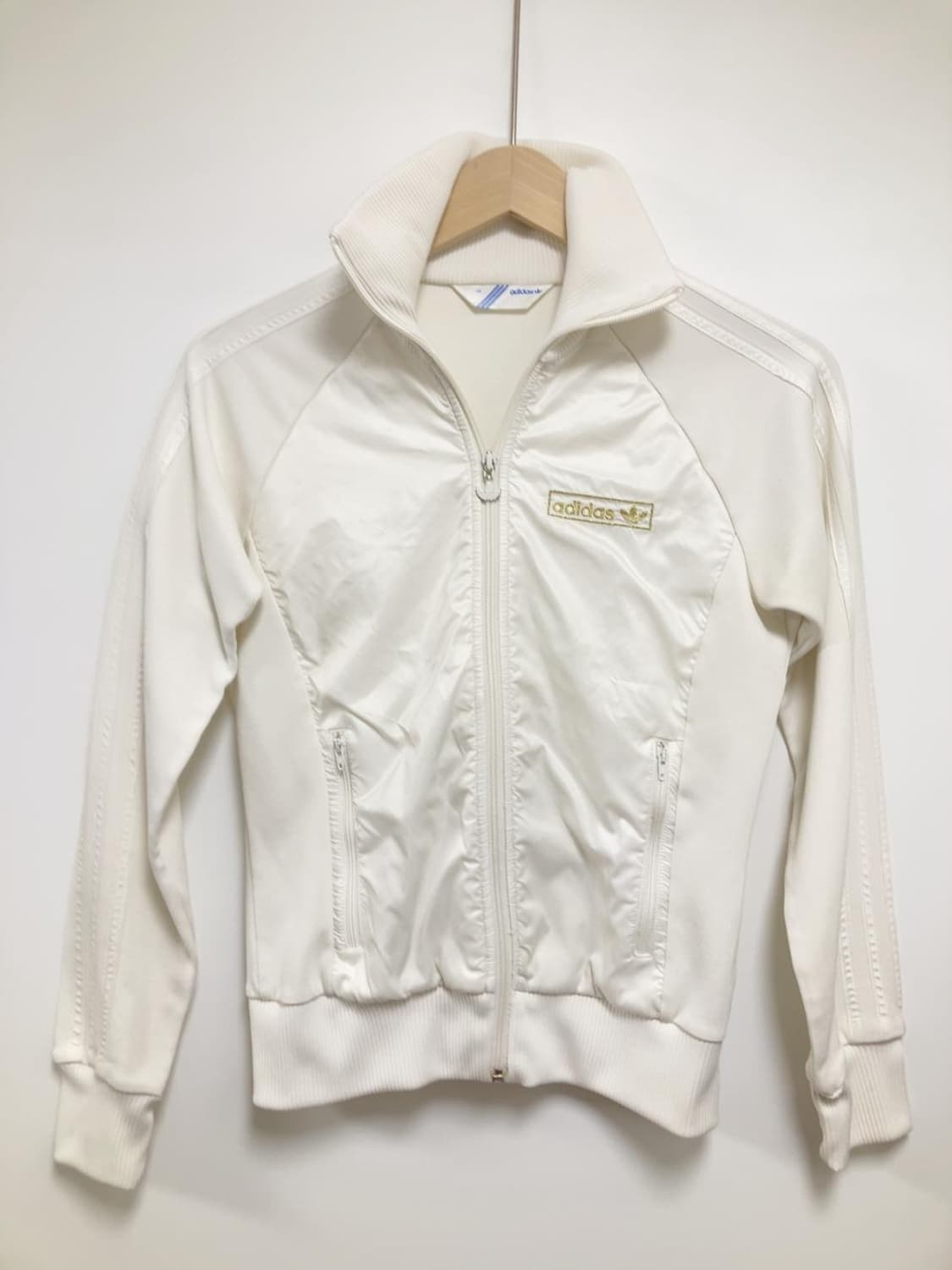 아디다스 화이트 골드 져지 트랙탑 빈티지 집업 자켓 상품이미지1