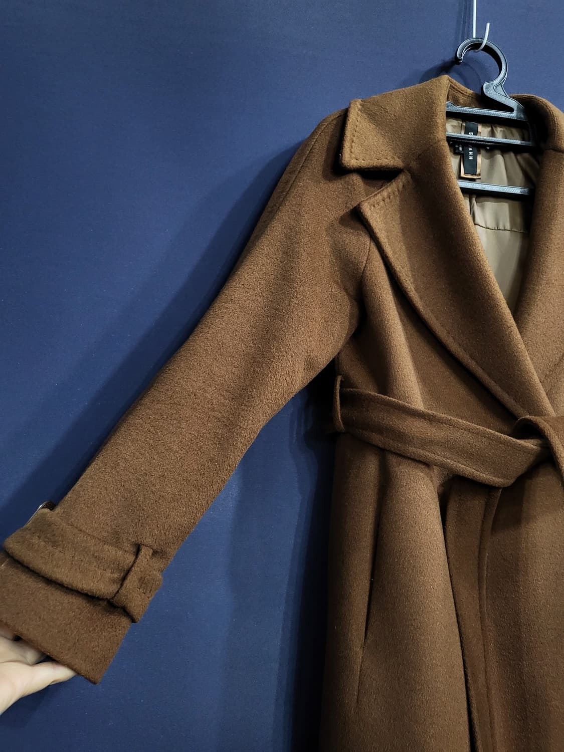 벨티드 모 롱코트 상품이미지3