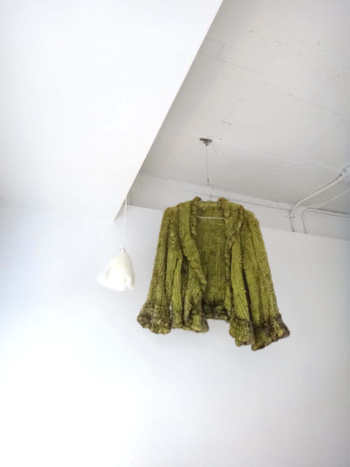 Lime wave mink fur cardigan 상품이미지1