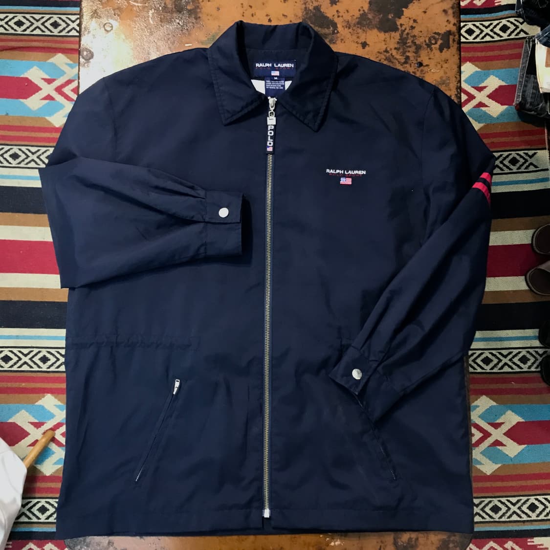 폴로 스포츠 네이비 윈드브레이커 블루종 자켓 남성 105 110 사이즈 상품이미지1