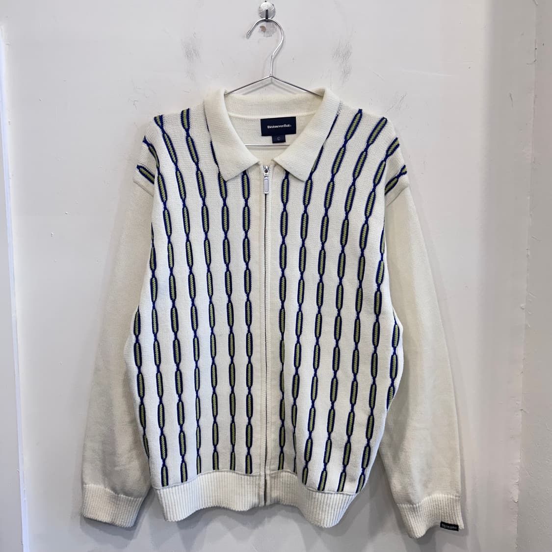 디스이즈네버댓 폴로 체인 카라 니트 집업 상품이미지2