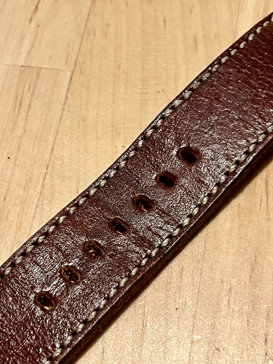 수제 통가죽 시계줄 22mm / 브라운 컬러 (핸드메이드) 상품이미지10