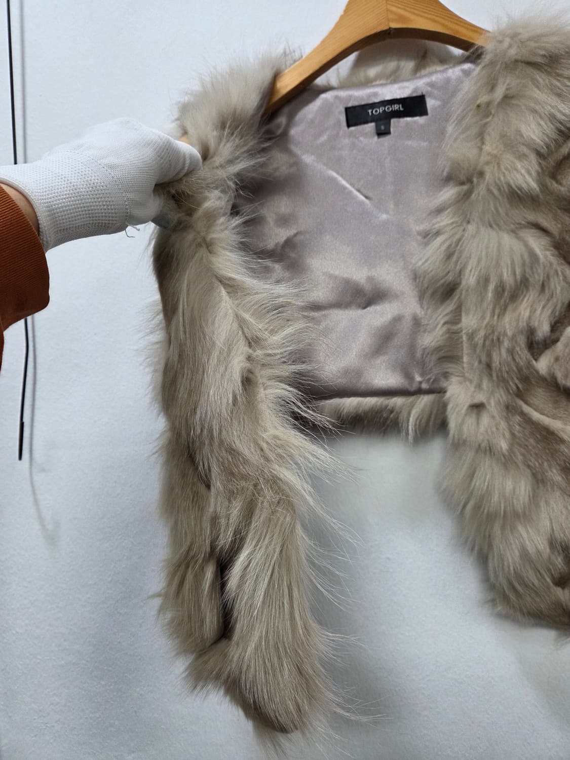 탑걸 폭스퍼 베스트 크롭 숏  S 사이즈 Y2K 올드스쿨 상품이미지6