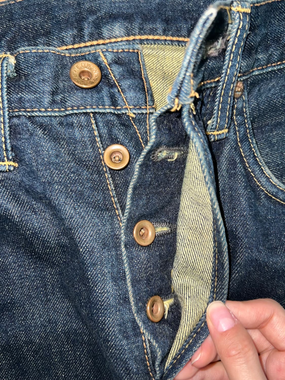 EDWIN 505 wide straight selvedge denim 상품이미지5