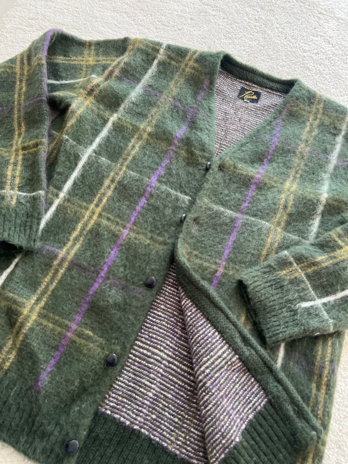 니들스 Windowpane 모헤어 울 가디건 상품이미지2