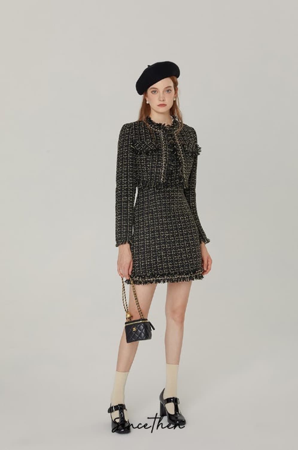 신스덴 스텔라 트위드 셋업 자켓M/ 원피스S 하객룩 상품이미지1
