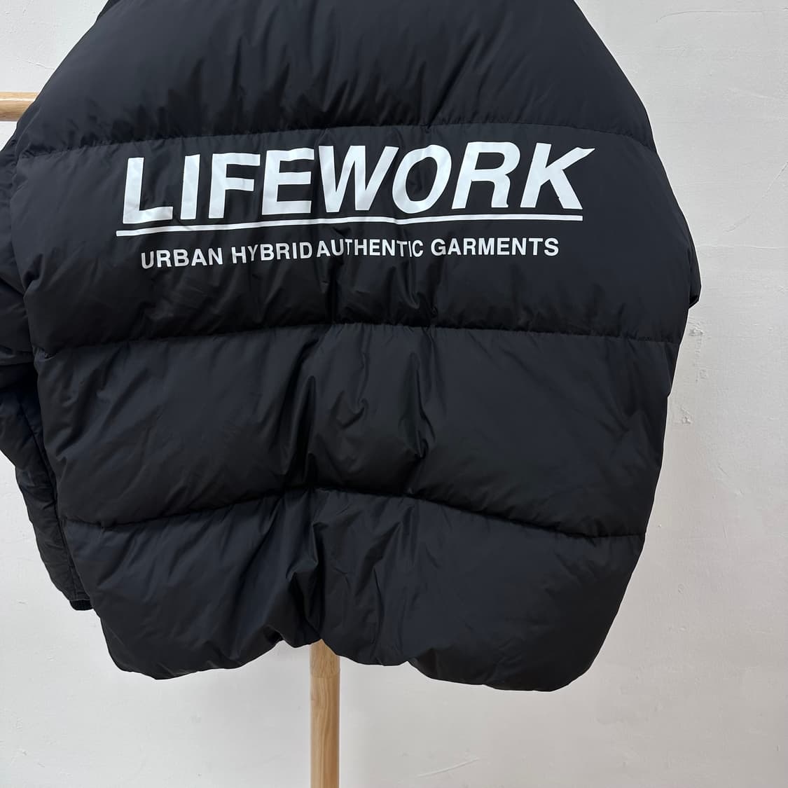 라이프워크 자가드 테이핑 오버핏 덕다운 자켓 점퍼 FREE 105 J27 상품이미지6