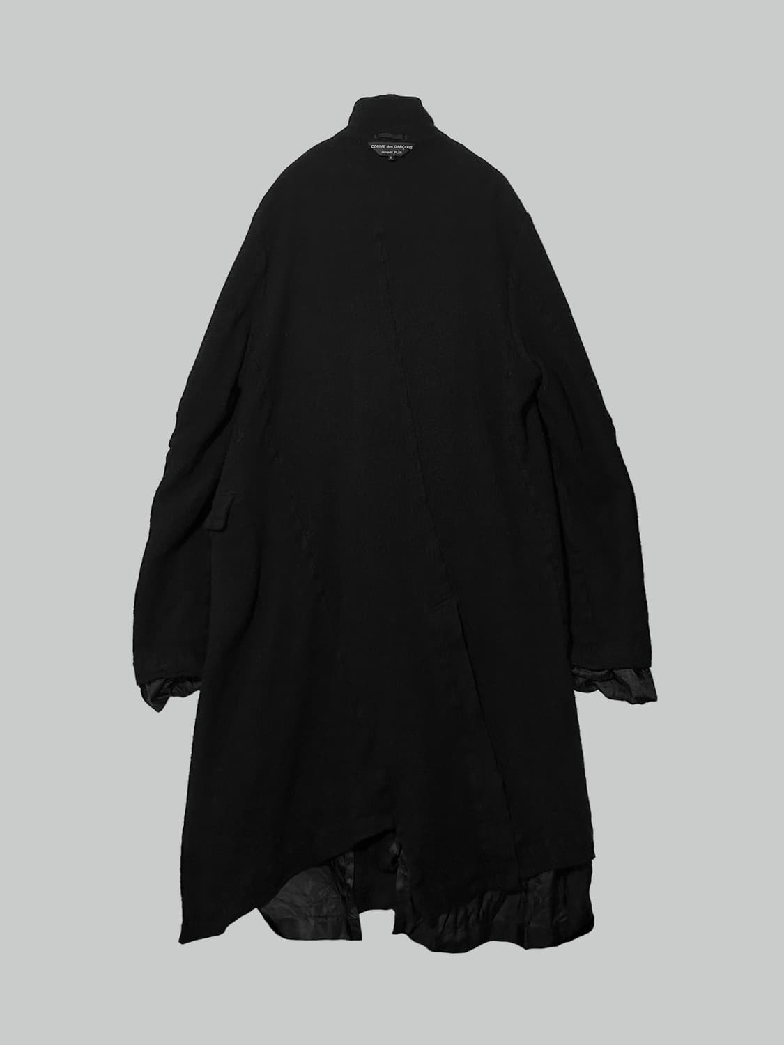 꼼데가르송 옴므 플러스 사선 축융 울 롱코트 상품이미지2