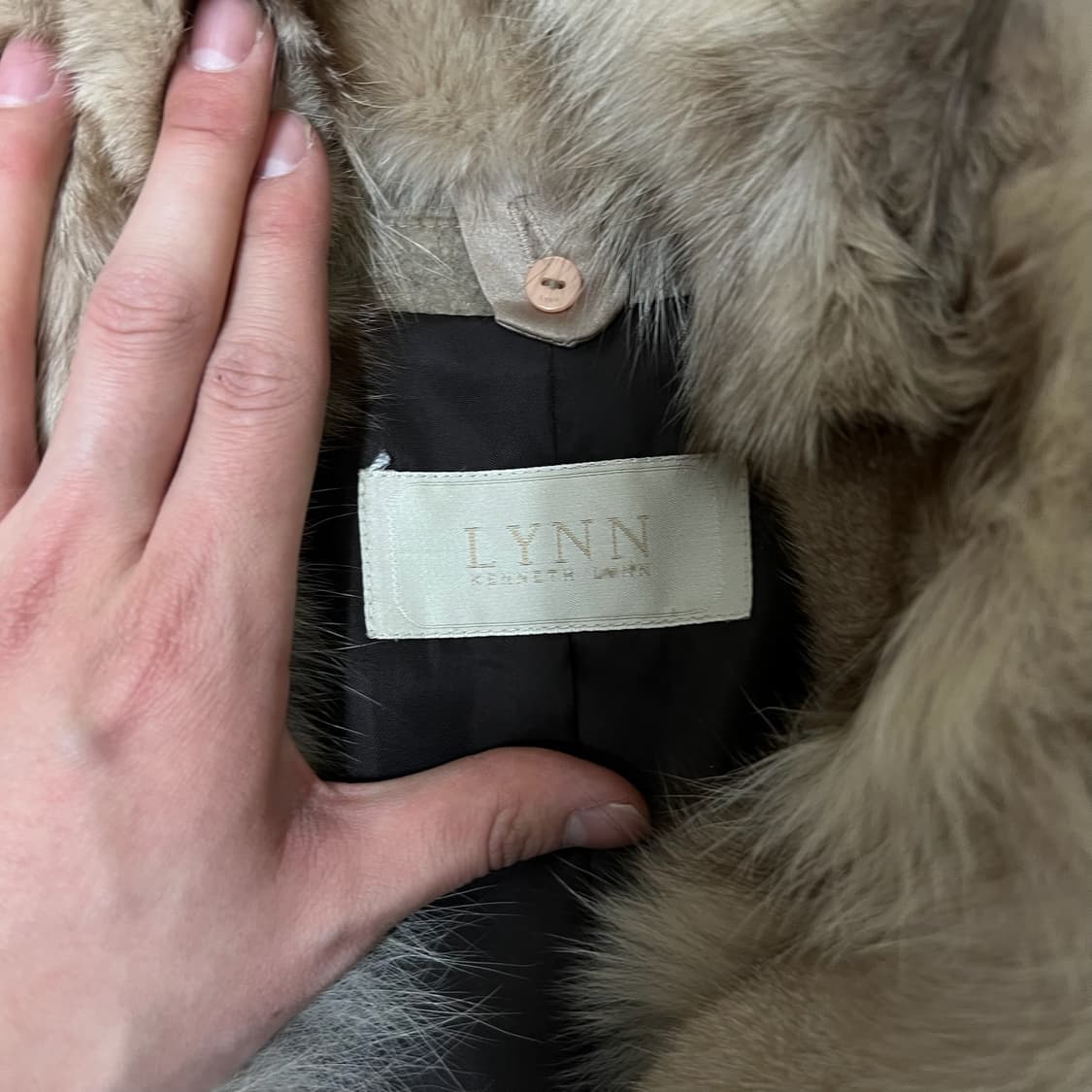 케네스린 여성 폭스퍼 트리밍 럭셔리 코트 55-66  상품이미지4