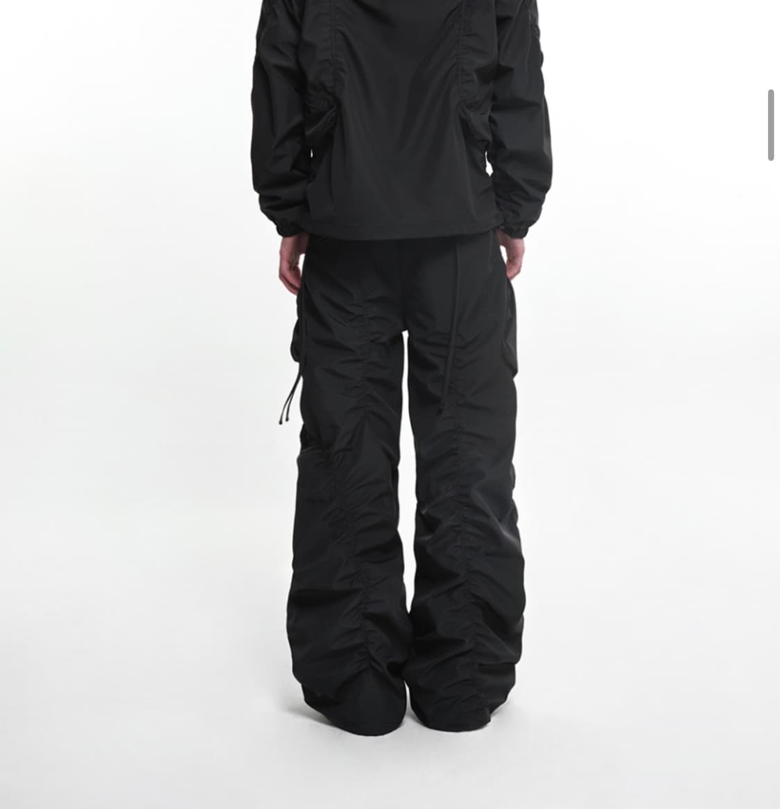 NACHE SMOCKING CONVEX PANTS BLACK 상품이미지4