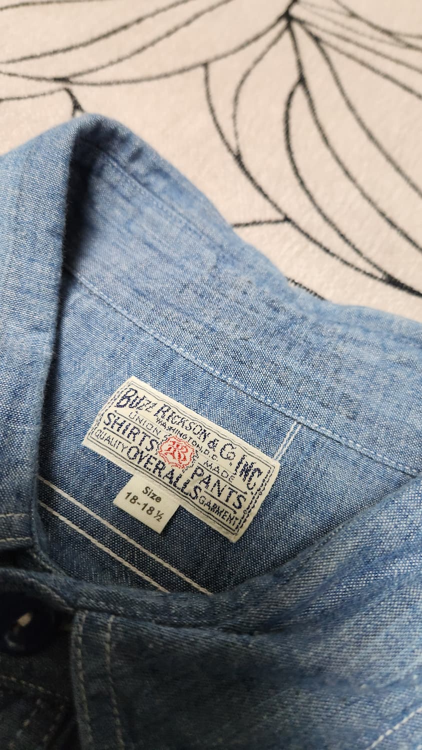 버즈릭슨 샴브레이 셔츠 BR25995 18-18 1/2 상품이미지3