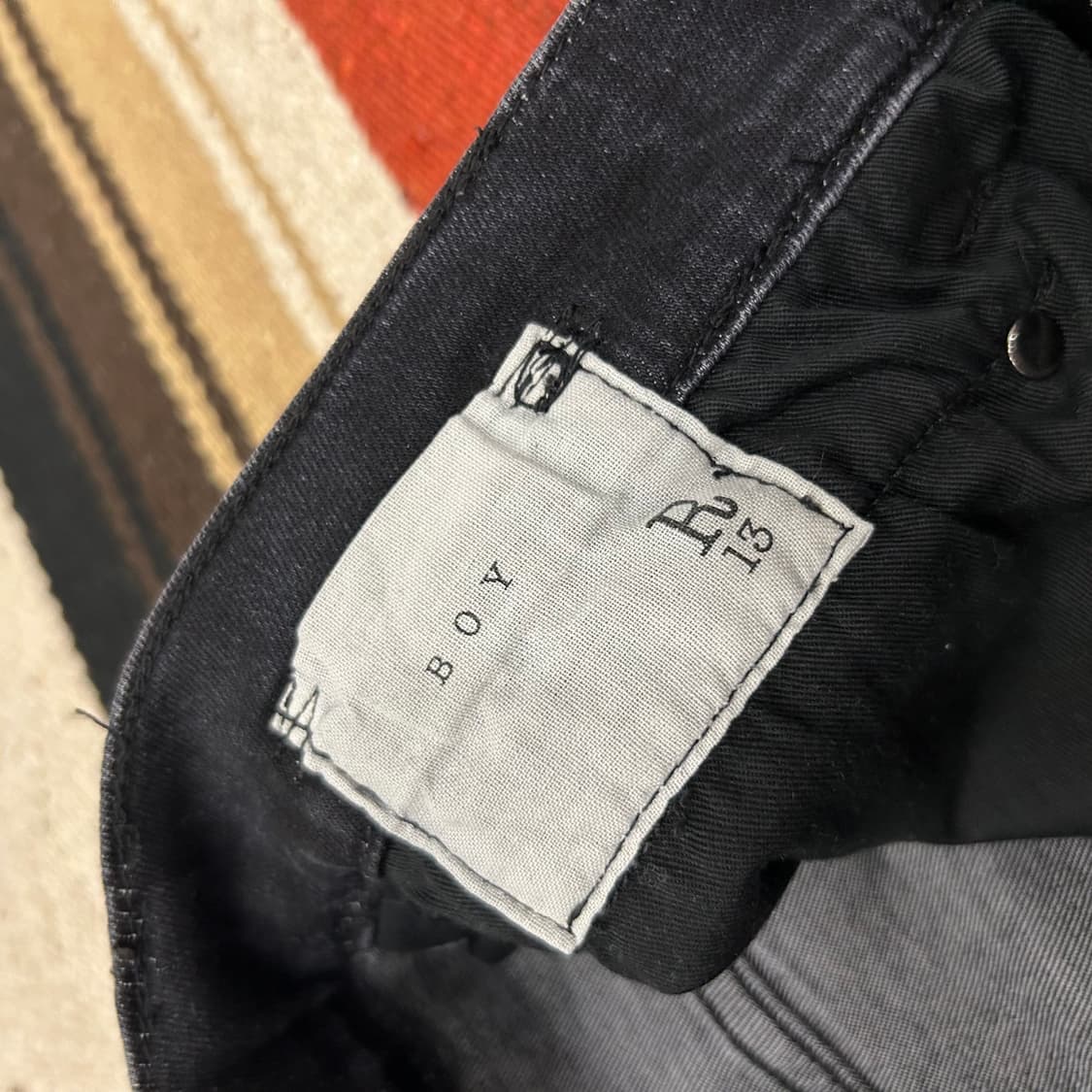 R13 블랙 데님팬츠 상품이미지4