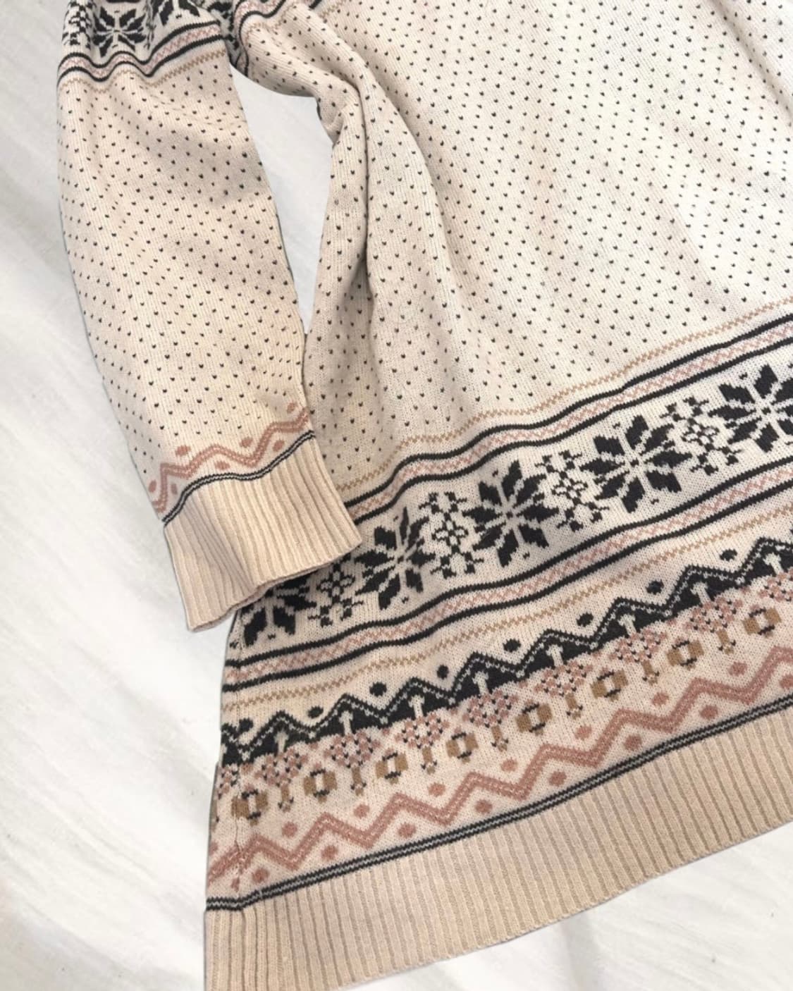 빈티지 모리걸 노르딕 롱 니트 원피스 상품이미지3