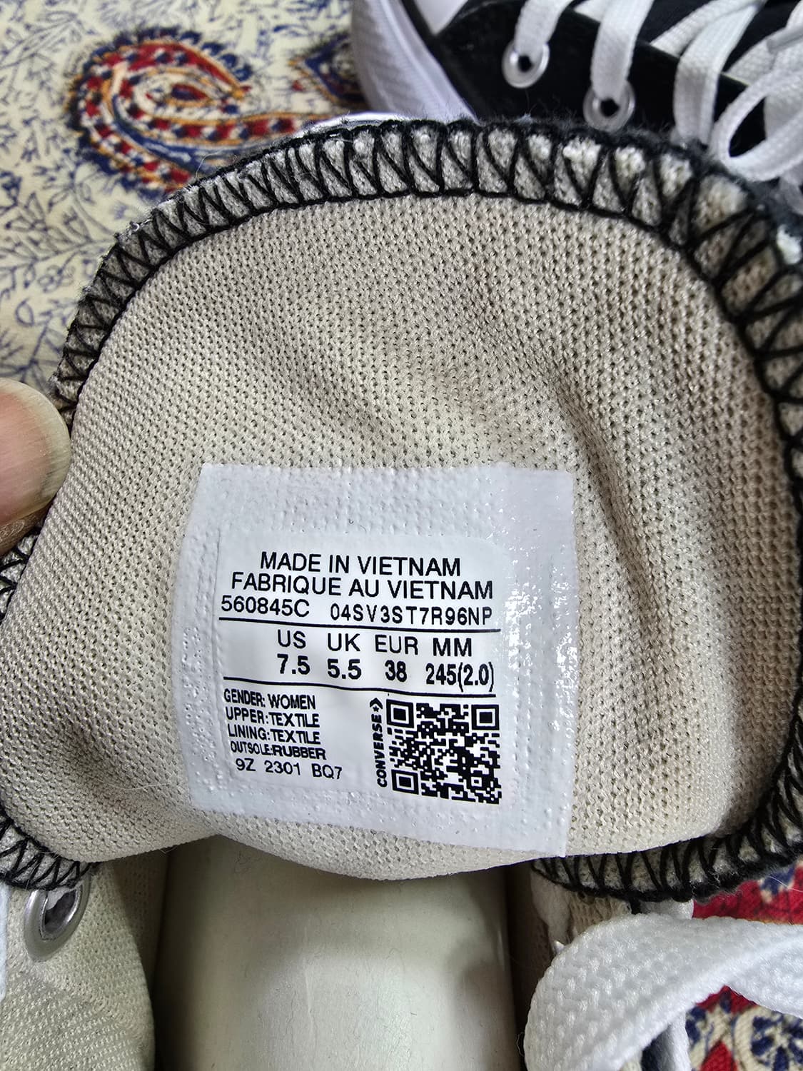 컨버스 척테일러 블랙 하이 스니커즈 (1605) 상품이미지6