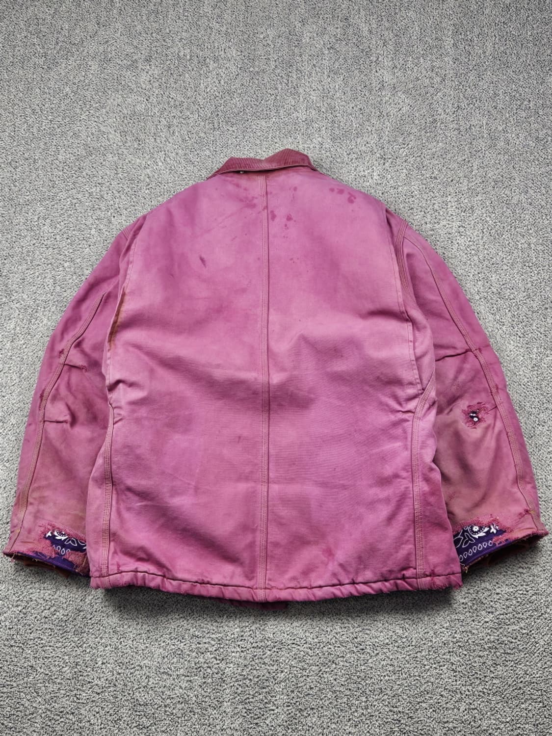 칼하트 핑크 다이드 커스텀 초어 워크 자켓 (상세설명참조) / 10277 상품이미지5