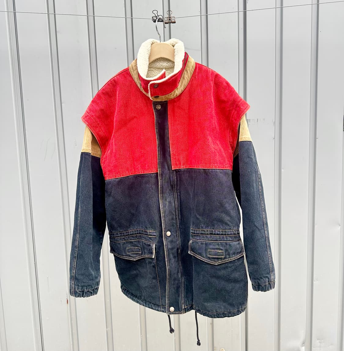 프랑스 빈티지 컬러블록자켓 상품이미지1