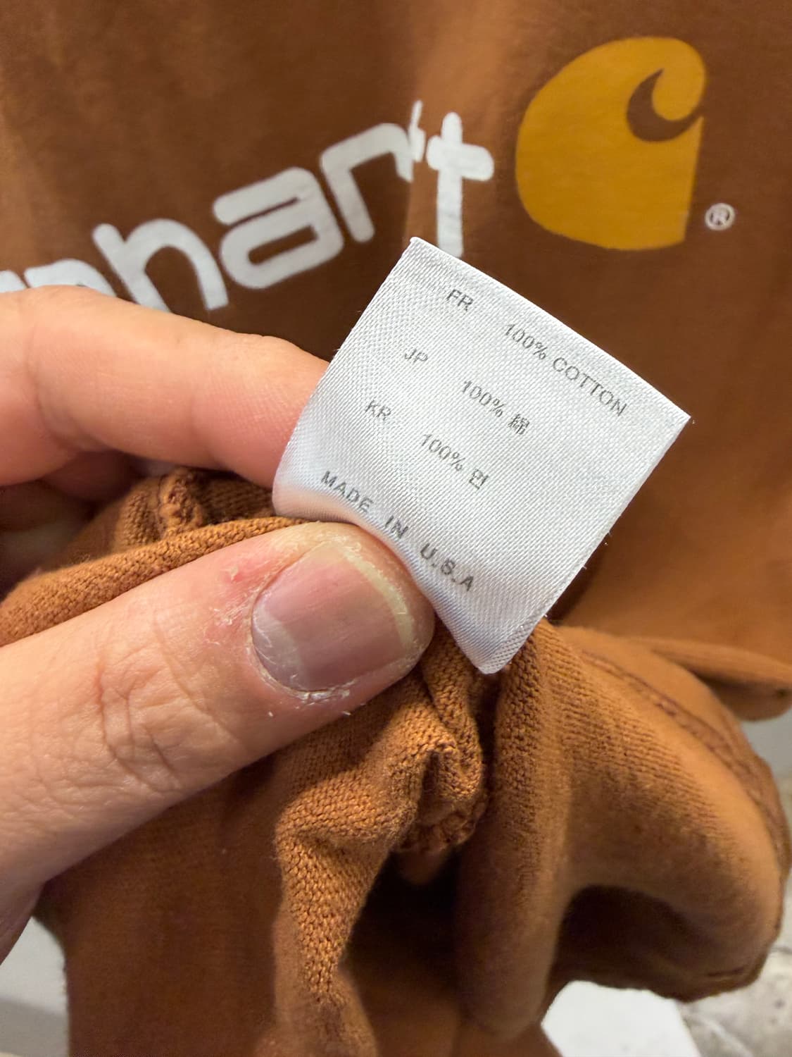 칼하트 반팔티 XL 브라운 상품이미지6